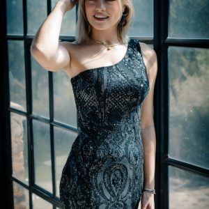 Black One Shoulder Mermaid Dress